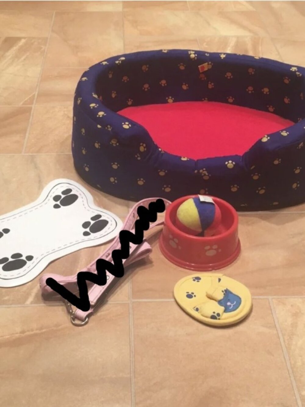 Build-A-Bear Dog Puppy Pet Bed & Toys Accessories Bundle Set